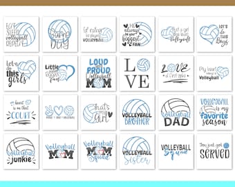 Volleyball Embroidery Designs Bundle - 24 Designs, Volleyball Quotes Embroidery, Volleyball Mom Embroidery Files, Volleyball PES Files
