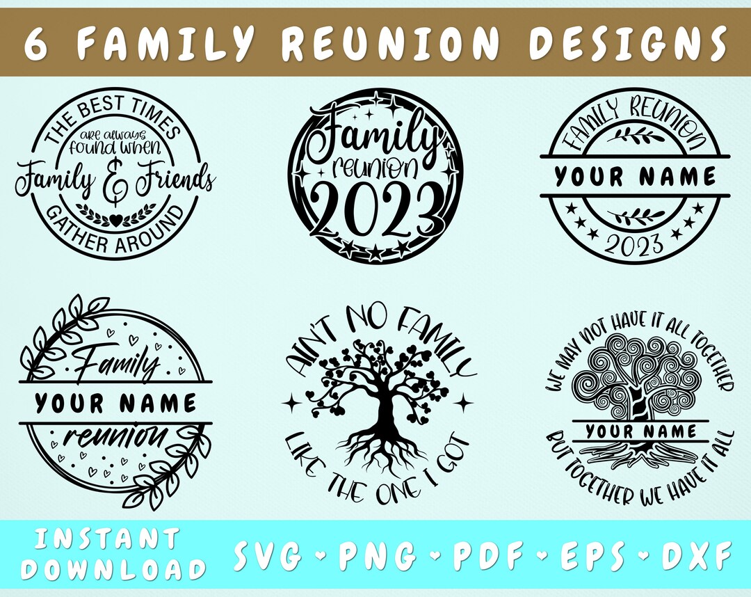 Family Reunion 2023 SVG Bundle 6 Designs Family Reunion Etsy Canada