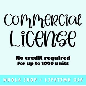 Commerciële licentie op alle ontwerpen uit onze winkel