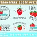 Strawberry Quotes SVG Bundle, 6 Designs, Strawberry Sayings SVG, Funny ...