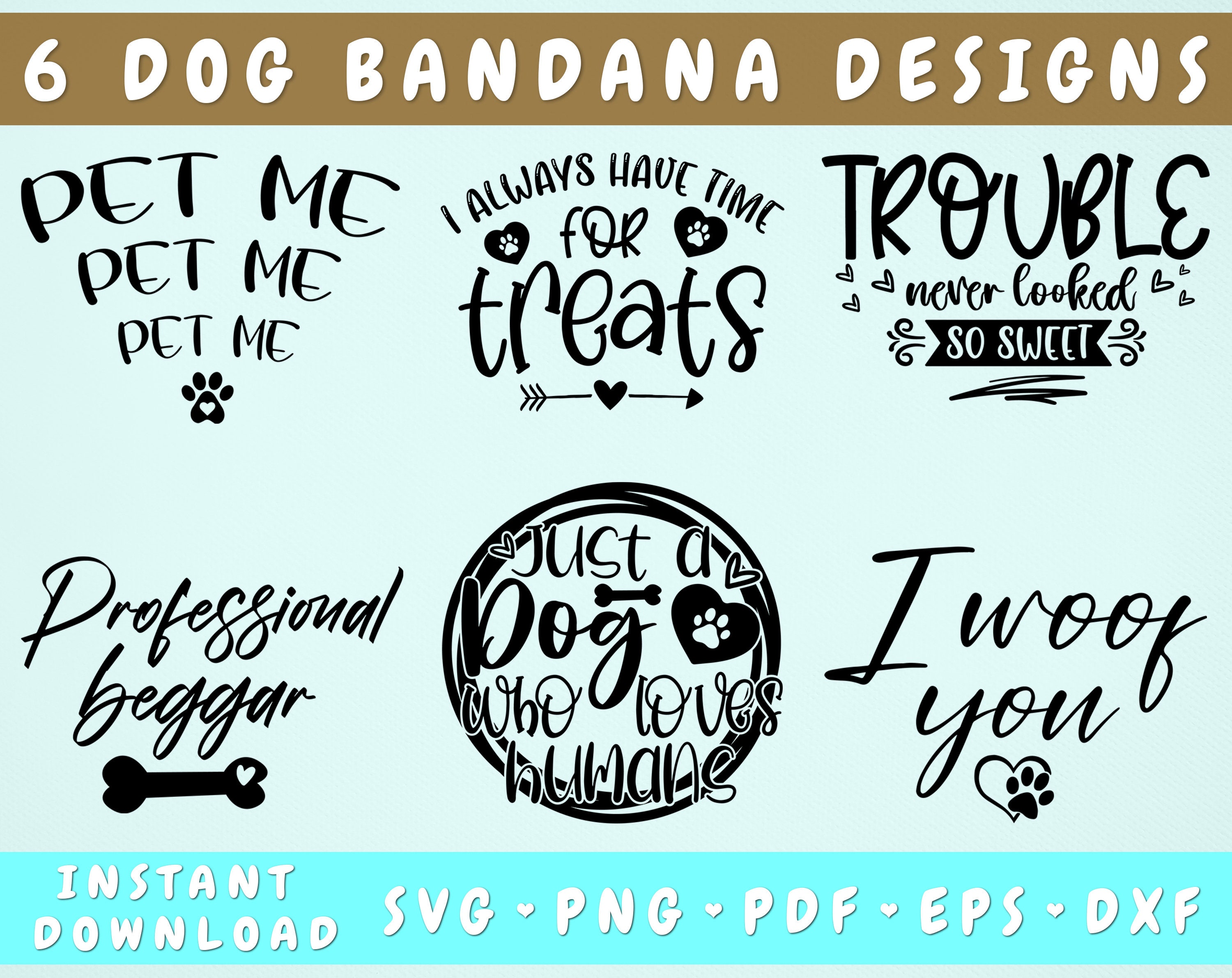 The MEGA Bundle of Dog Bandana Quotes