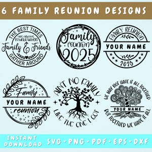 Family Reunion 2025 SVG Bundle, 6 Designs, Family Reunion Shirt SVG, Family Reunion Cut Files, We May Not Have It All Together SVG
