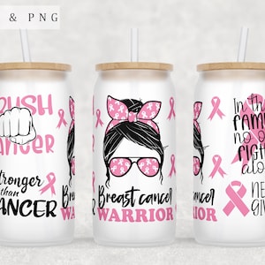 Breast Cancer Awareness Libbey Glass Can Wrap