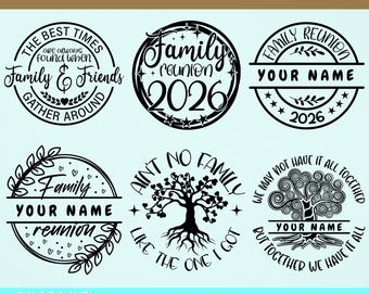 Family Reunion 2026 SVG Bundle, 6 Designs, Family Reunion Shirt SVG, Family Reunion Cut Files, We May Not Have It All Together SVG