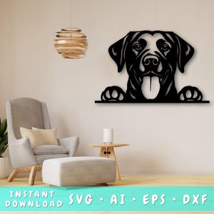 Peeking Labrador Retriever SVG, Dog Laser Cut Design, Pet Lover Gift, Animal Art, Laser Cut File, Digital Download