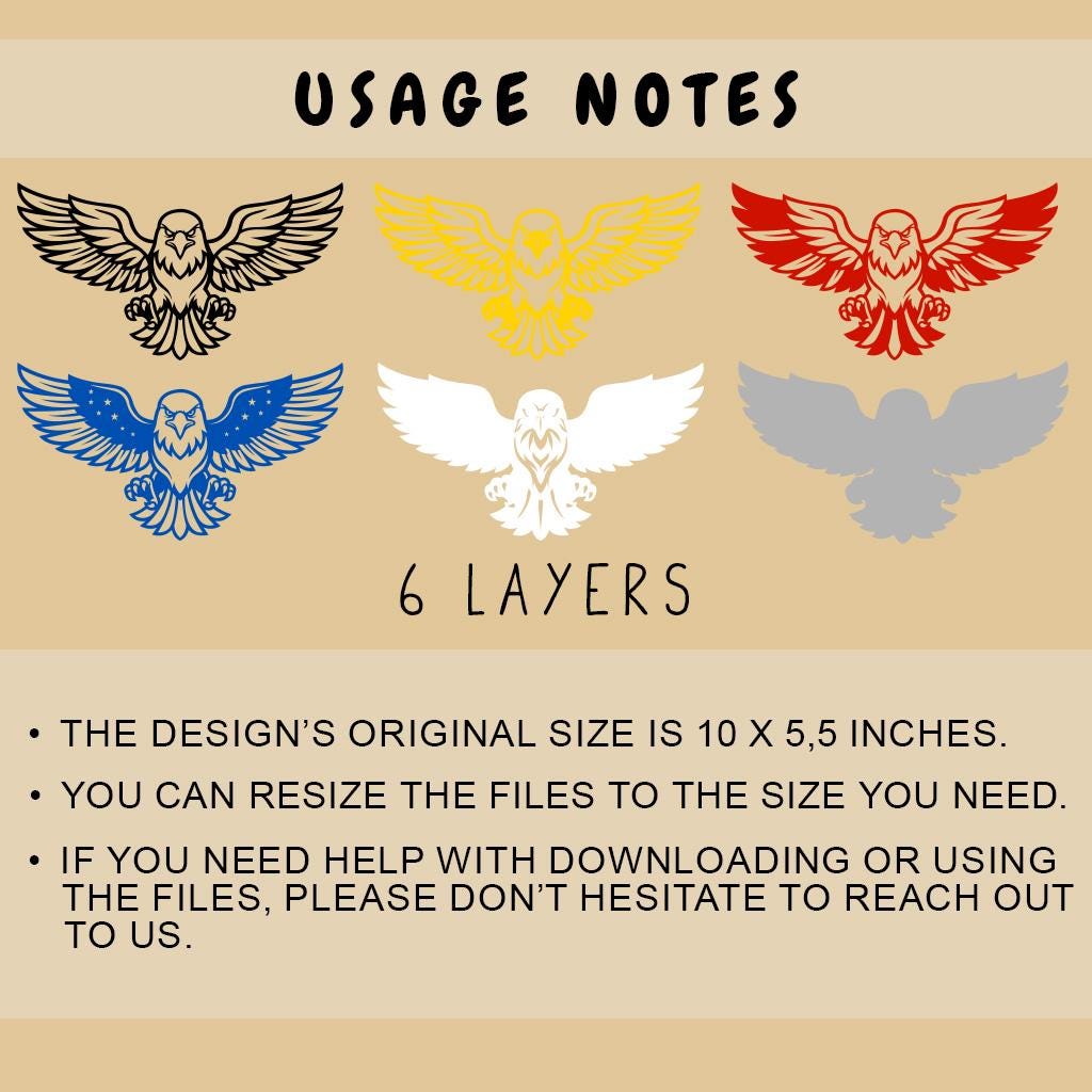 Patriotic Eagle Multilayer SVG | 3D Layered Eagle Cut File | USA Flag ...