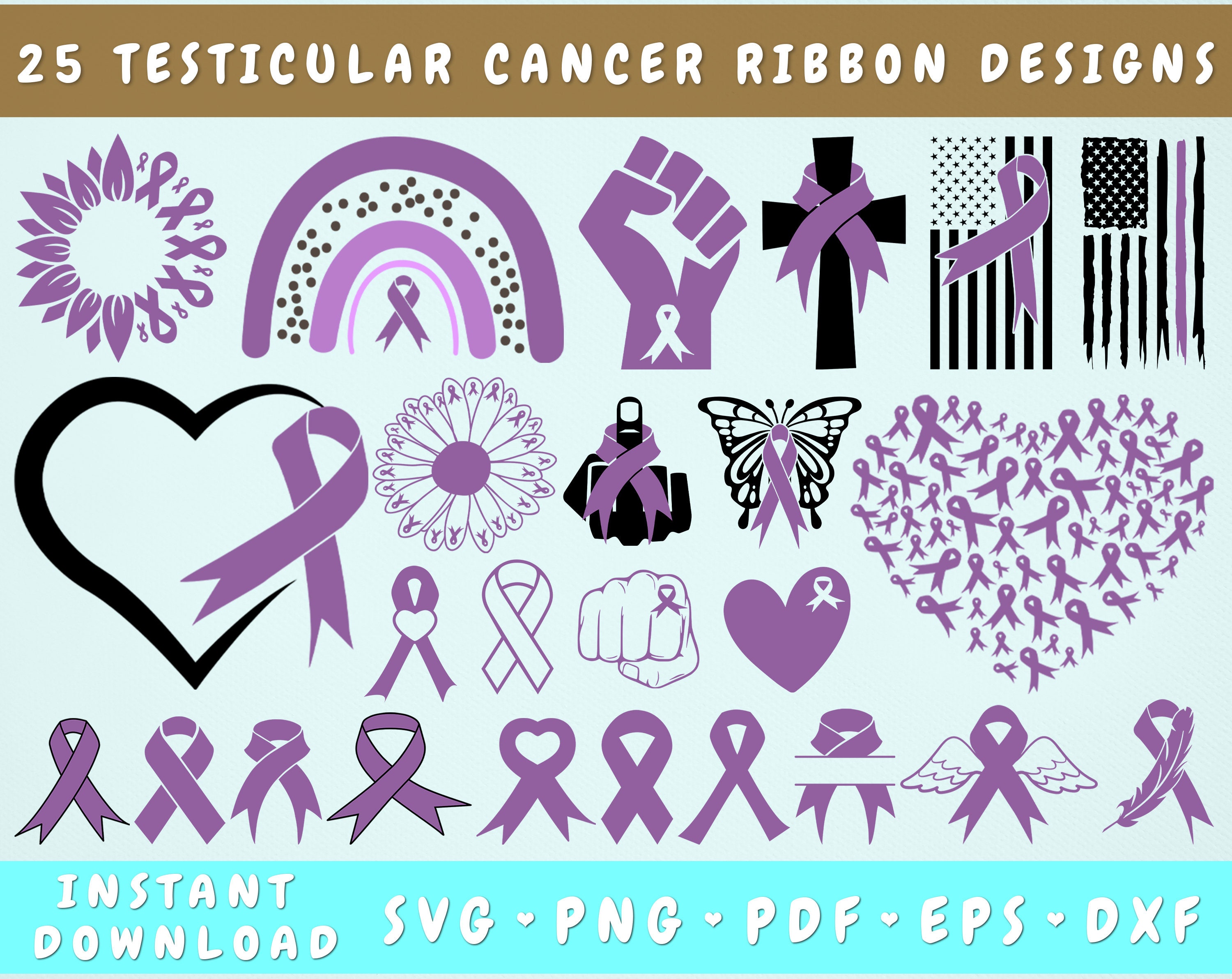 Testicular Cancer Ribbon