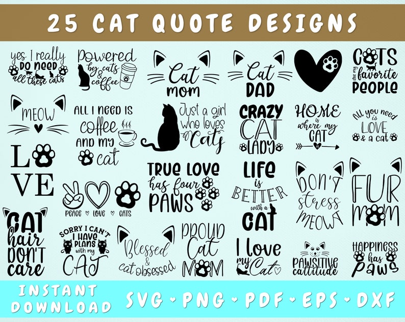Cat Quote SVG Bundle