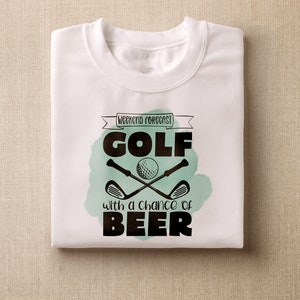 Weekend forecast golf with a chance of beer png