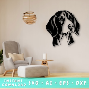 Beagle Laser SVG Cut File, Beagle Wall Art SVG, DXF, Eps, Beagle Vector Cut File, Beagle Laser Ready Svg
