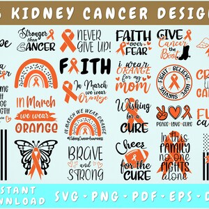 Kidney Cancer Awareness SVG Bundle