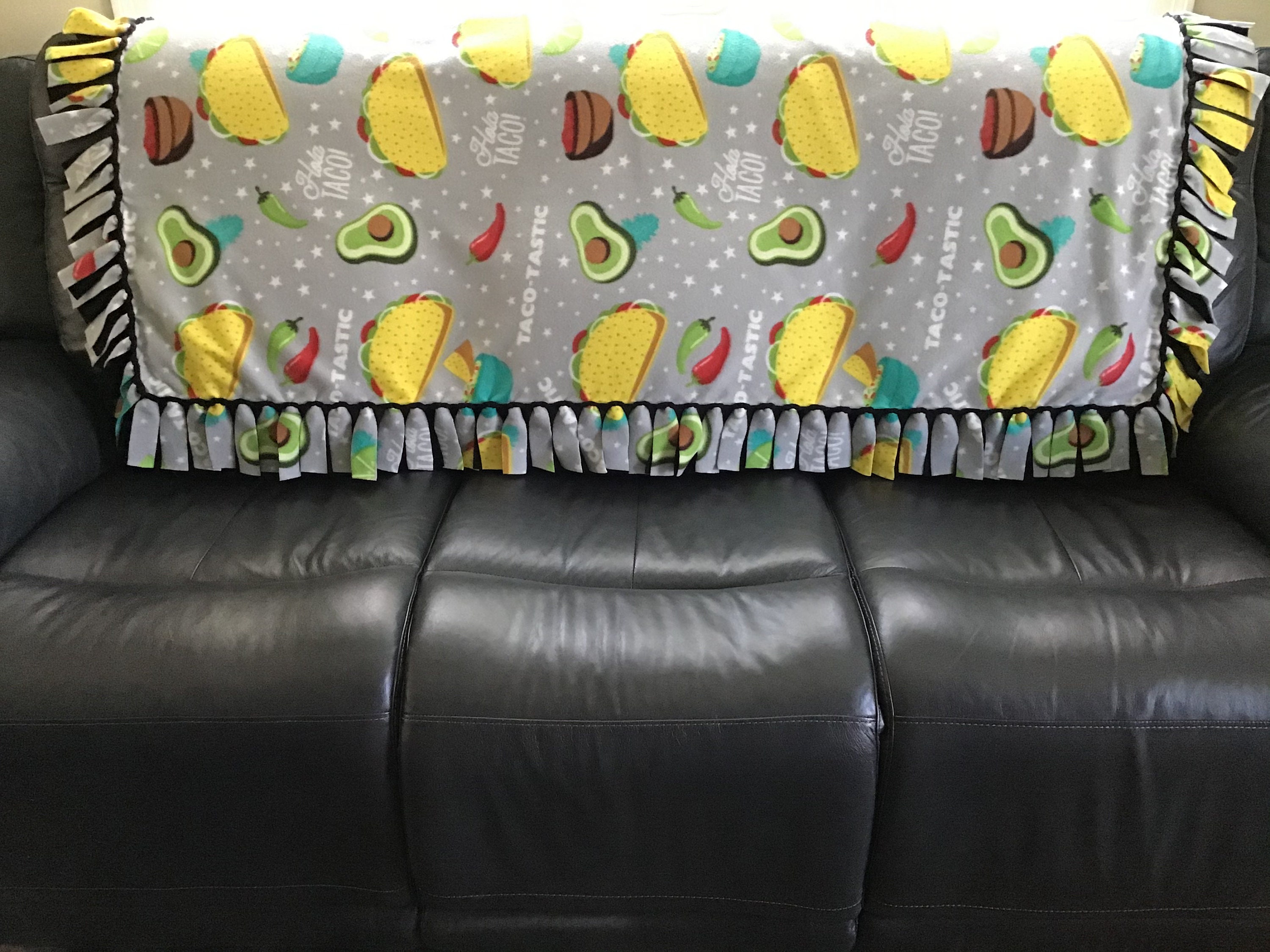 Taco Fleece Tie Blanket Large/Reversible Blanket/Knotted Etsy