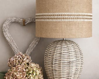 Extra Large Natural Hessian Lampshade With Diffuser - Norway - View #6