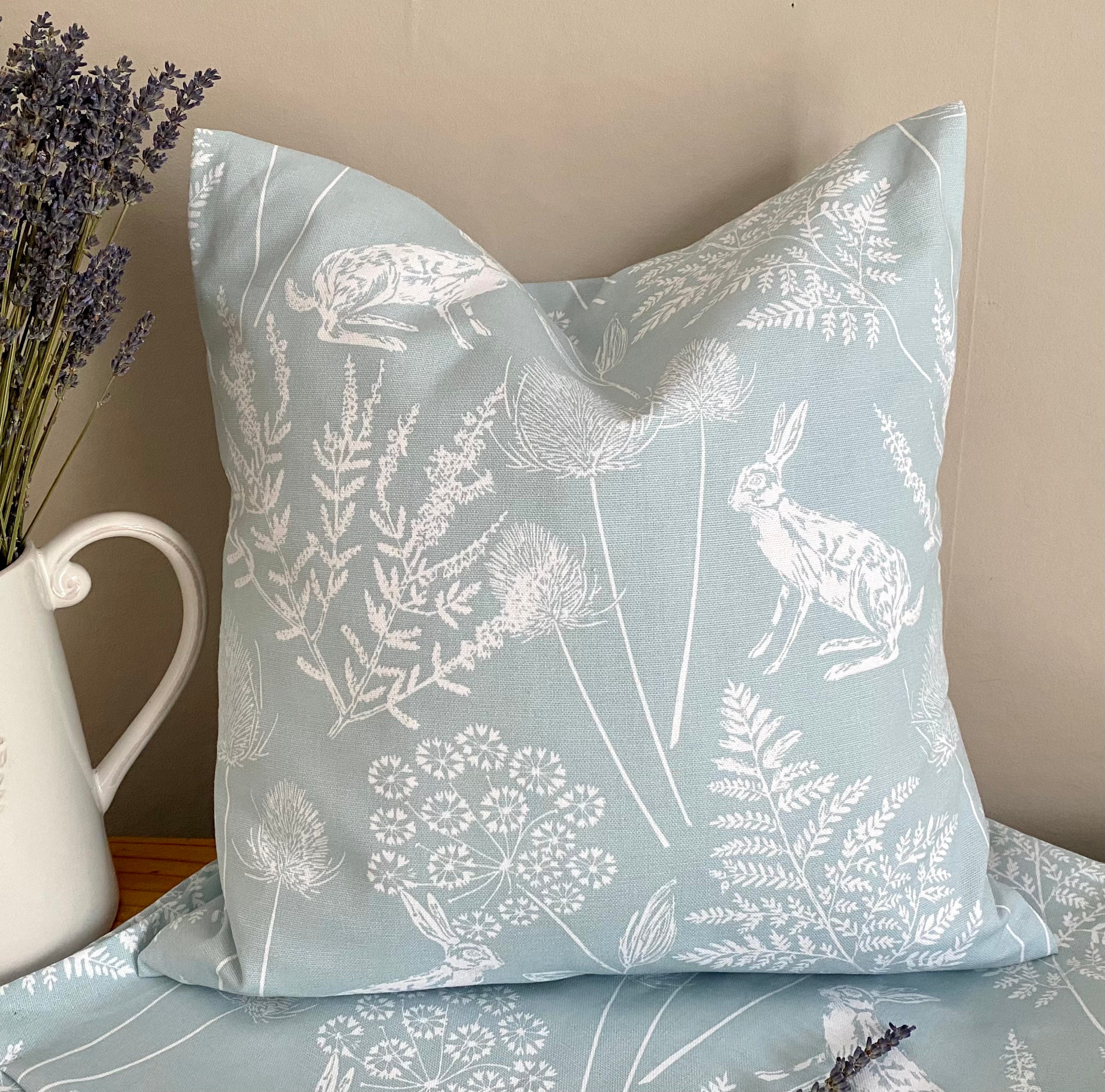 Duck egg blue and grey cushions hot sale
