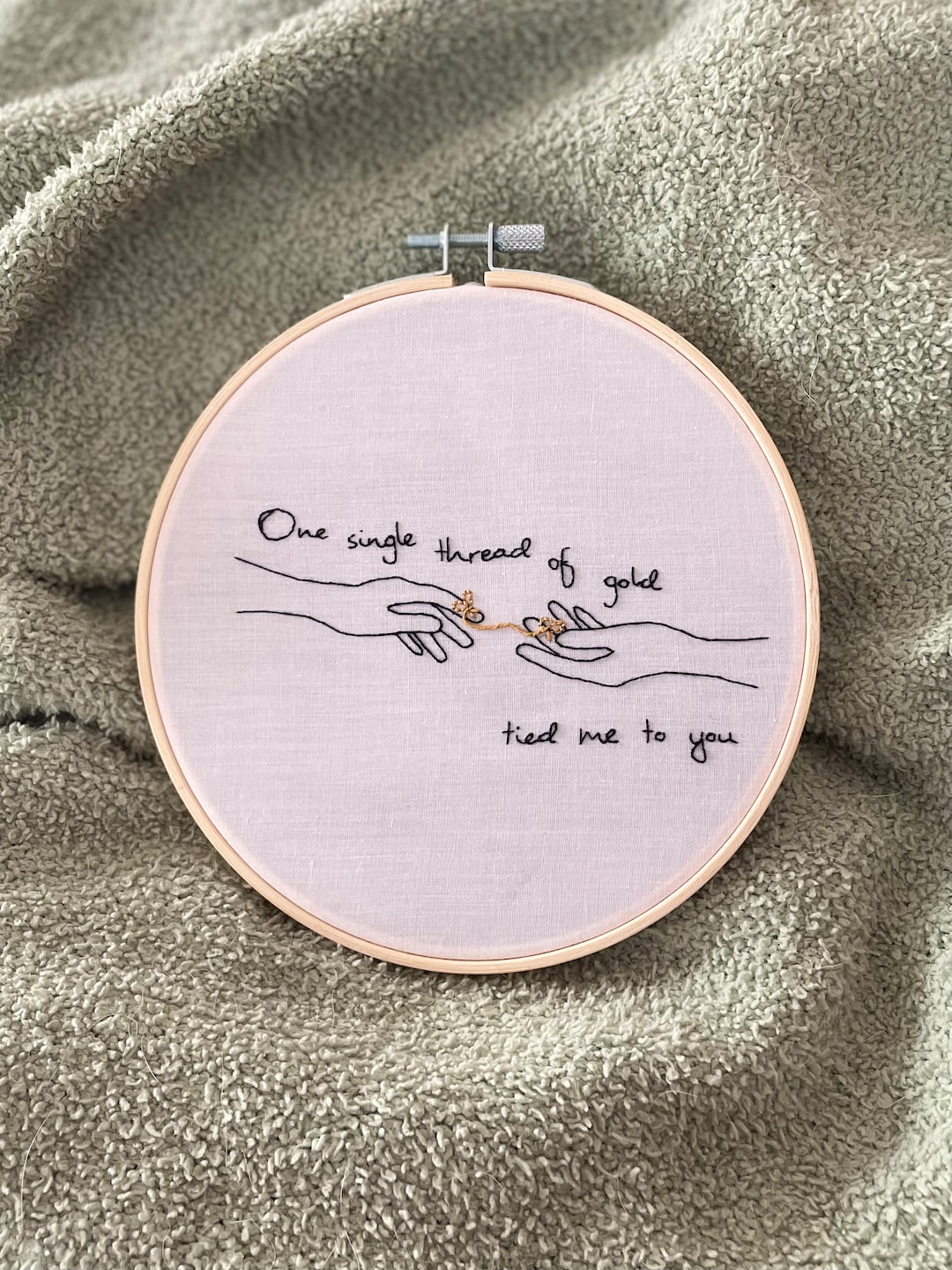 Taylor Swift 'invisible String’ Embroidery Hoop - Etsy