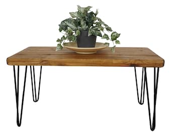 Reclaimed Coffee Table With Black Hair Pin Legs | Reclaimed Timber, Handmade Solid Wood Table