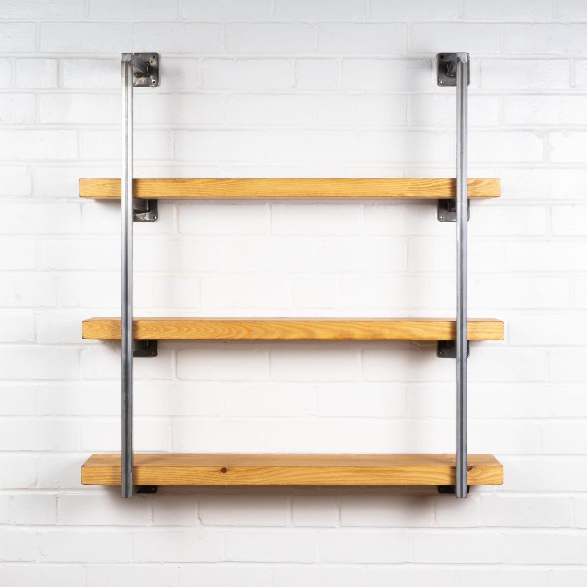 Wall Mounted Shelving Unit With Reclaimed Wooden Shelves | Box Steel Style  - Etsy, image size:1920x1920
