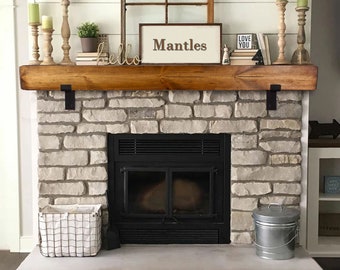 Reclaimed Wooden Mantel Beam 9.5cm X 9.5cm | Pine Wood | Handmade Solid Timber Furniture