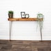RUSTIC Console Table SLIMLINE CHUNKY With Brass Hair Pin Legs ...