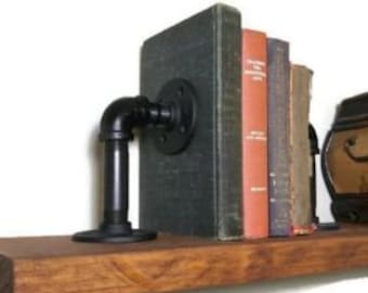 Industrial Pipe Book Ends | Vintage Pipe Fittings | Steampunk Book Ends