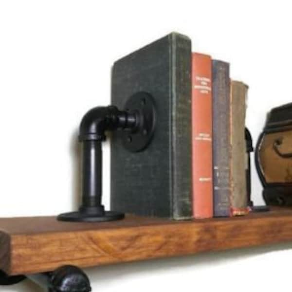 Industrial Pipe Book Ends | Vintage Pipe Fittings | Steampunk Book Ends