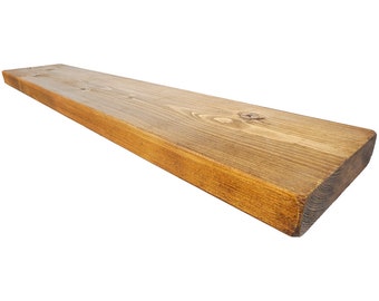 Floating Wooden Shelf 19.5cm X 3cm Rustic Reclaimed  / Shelves Handmade Vintage Wooden Shelving