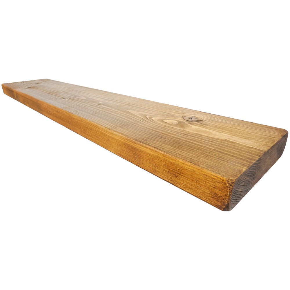 Floating Wooden Shelf 19.5cm X 3cm Rustic Reclaimed  / Shelves Handmade Vintage Wooden Shelving