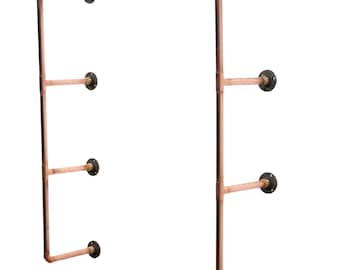 Tiered Shelving Unit Without Shelves | Copper Pipe Style