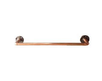 Copper Pipe Fitting Industrial Towel Rail - Vintage Look | Rustic Style | Copper Pipe Fittings