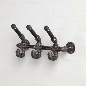 Coat Hooks - Industrial Style Made From Pipe Fittings-Steampunk, Unique, Vintage