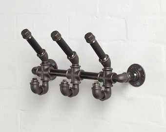Coat Hooks - Industrial Style Made From Pipe Fittings-Steampunk, Unique, Vintage