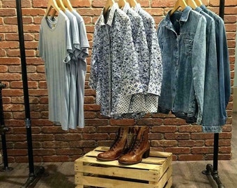 Freestanding industrial clothes rail - urban, Vintage, Steampunk - custom sizes