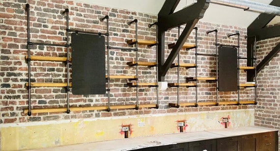 Wall Mounted Display Unit with Chalk Boards - Completely Customisable and Adjustable