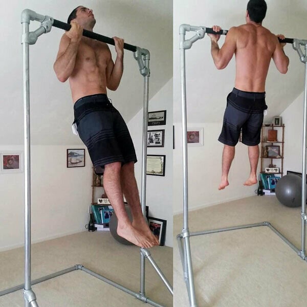 Adult Adjustable Training  Bar Pull Up Bar Station Workout Exercise Home Gym NEW 