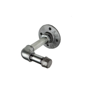 Pipe Curtain Tie Backs (Pair) | Industrial Style Curtain Tie Back With Reducer | Made From Silver Steel Pipe Fittings!!