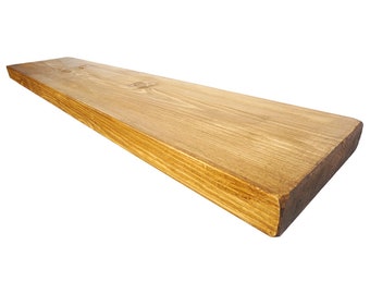 Floating Wooden Shelf 24cm x 4.4cm, Rustic Reclaimed  / Shelves Handmade Vintage Wooden Shelving