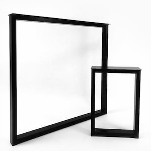 Industriële metalen tafelpoten: frame staal, handgemaakt paar