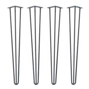 Hairpin Table Legs In Grey x4 | Industrial Style