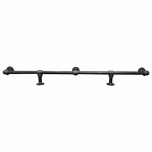 Bar/Kitchen Foot Rail Made From Industrial Black Iron Pipe and Key Clamp image 1