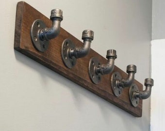 INDUSTRIAL Pipe Coat Hooks - High quality (WITHOUT WOOD) - Vintage style