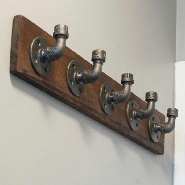 INDUSTRIAL Pipe Coat Hooks - High quality (WITHOUT WOOD) - Vintage style