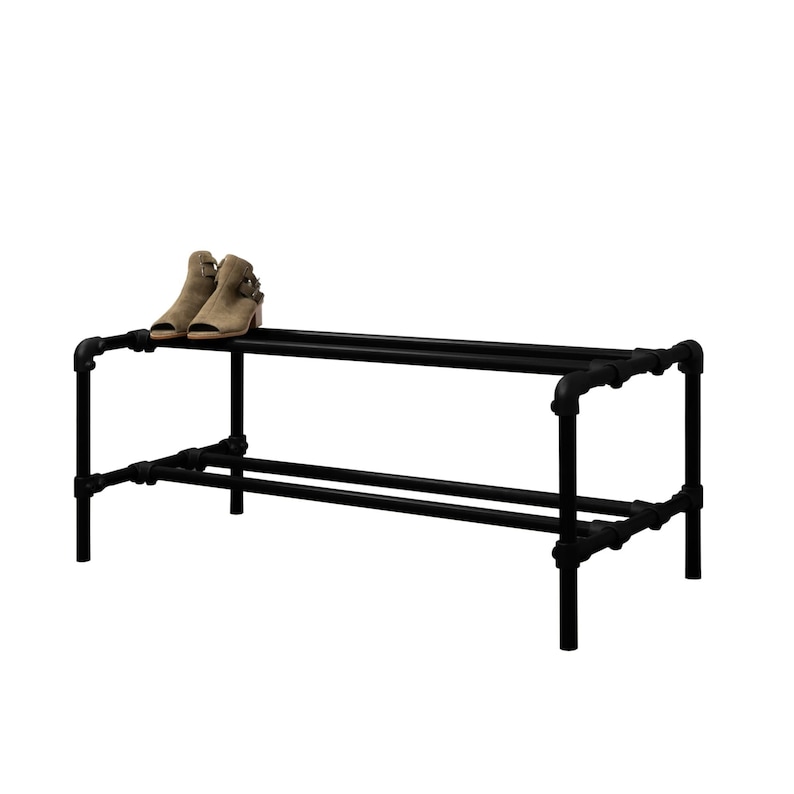 Key Show Rack Two-tiered Shoe Rack | Powder Coated Key Clamp Pipe Style - Etsy