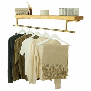 Vintage brass clothes rail hot sale
