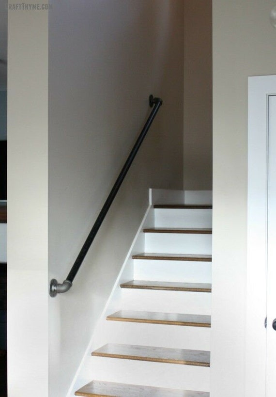 Stair Hand Rail / BANISTER With Brackets VINTAGE From INDUSTRIAL Pipe  Fittings -  Canada