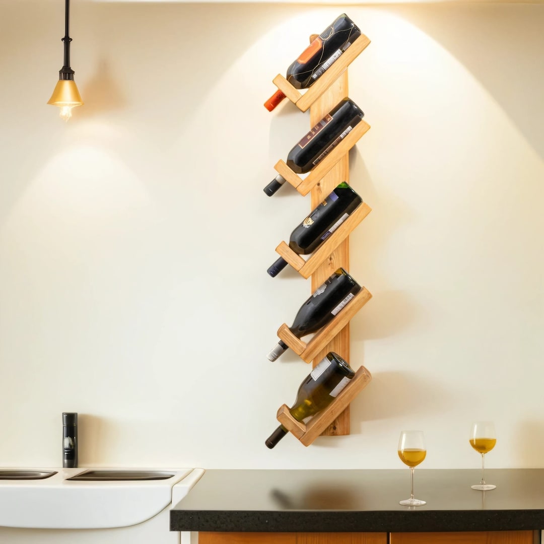Solid Wood Wine Rack | Reclaimed Timber Style - Etsy