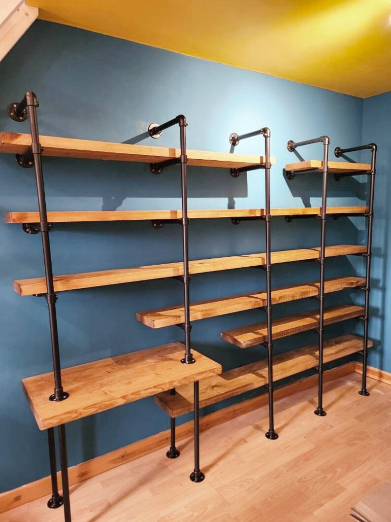 Wall Mounted Display Unit With Chalk Boards Completely Etsy