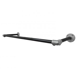 Schwarz & Silber INDUSTRIAL WALL MOUNTED Kleidung Schiene - Vintage-Stil - hergestellt aus industriellen Rohrbeschläge!