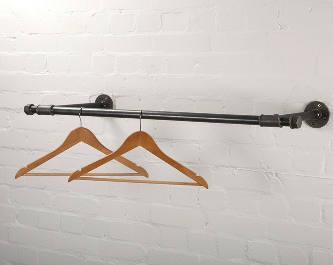Wall Mounted Clothes Rail Vintage Style Made From Etsy UK