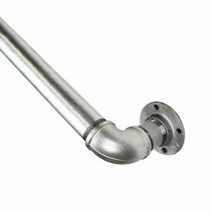 TRILHO / BANISTER para escadas com suportes - feitos de acessórios para tubos INDUSTRIAL Silver | Vários tamanhos