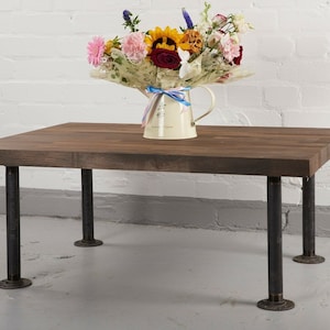 4 x Diy INDUSTRIAL TABLE Legs - Made From INDUSTRIAL Pipe Fittings - Custom Made